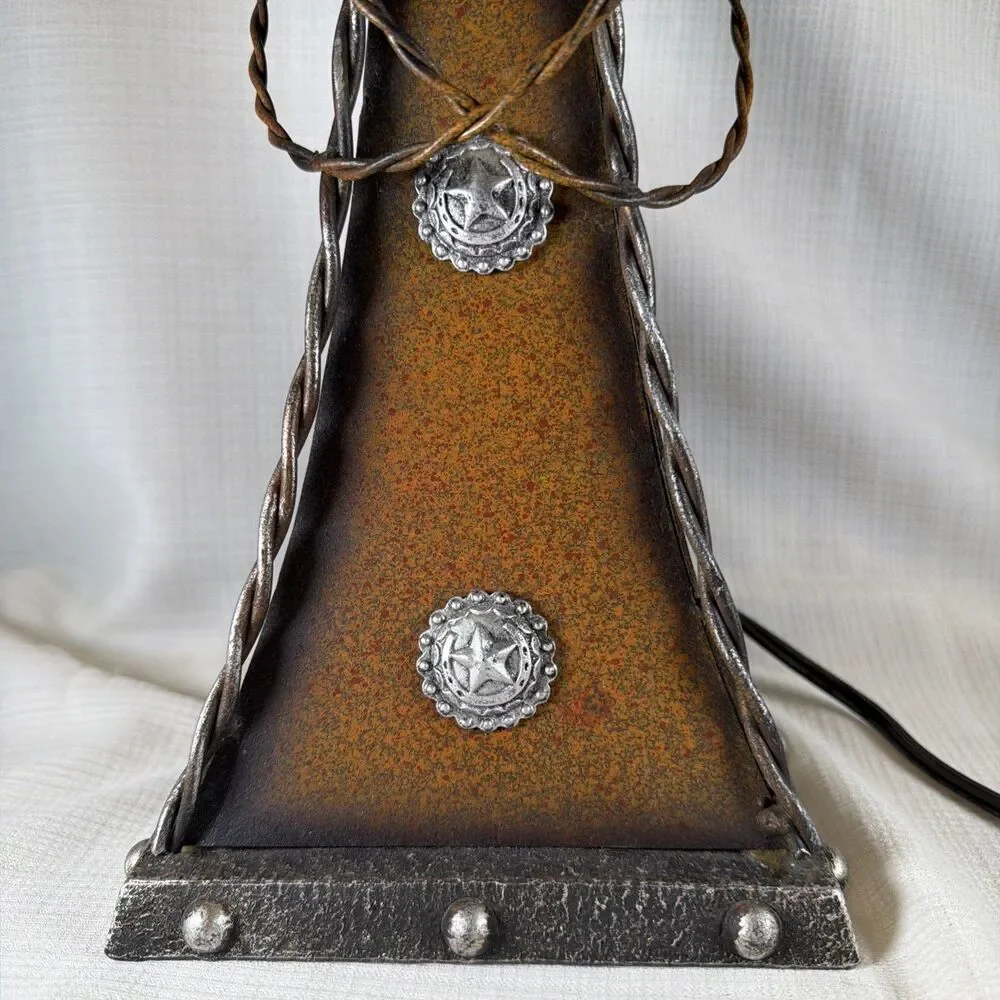 Rainbow Inc. Dallas TX Rustic Western Cross Table Lamp (Model RA1373)